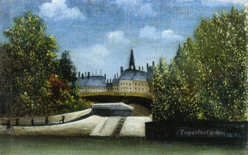 ile de la cite 1900 アンリ・ルソー ポスト印象派 素朴原始主義 Oil Paintings